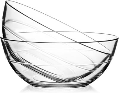 NUTRIUPS 22cm Tempered Glass Mixing Bowls 2 Pack, Salad Bowl for Kitchen Microwave, Dishwasher and Oven Safe (2.2L, 2PCS) : Amazon.co.uk: Home & Kitch