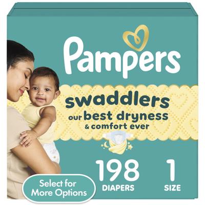 Free Shipping! Pampers Baby Diapers Size 1, 198 Count, Hypoallergenic, LeakGuard Protection, Wetness Indicator - Walmart.com