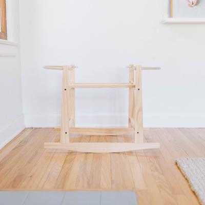 Modern Rocking Bassinet Stand- Natural Pine – Design Dua.