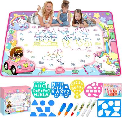 Amazon.com: Water Doodle Mat - Kids Painting Writing Color Doodle Drawing Mat Toy Bring Magic Pens Educational Toys for Age 3 4 5 6 7 Year Old Girls B