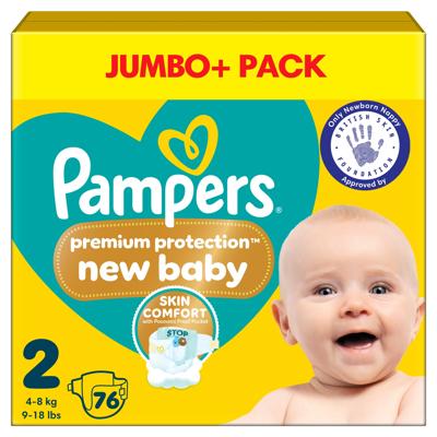 Pampers New Baby Size 2 76 Nappies Jumbo+ Pack - Tesco Groceries