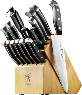 Amazon.com: HENCKELS Statement Premium Quality 15-Piece Set with Block, Natural, Razor-Sharp, German Engineered Informed by 100+ Years of Mastery, Lig