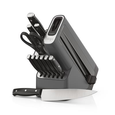 Ninja K12012 Foodi NeverDull Essential 12pc Knife System with Built-in Sharpener - Black and Gray