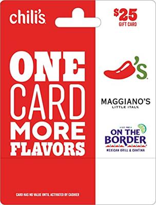 Brinker Physical Gift Card - Chilis Grill & Bar , On The Border and Maggianos Little Italy - $25