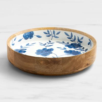 Salisbury & Co Calla Mango Wood Fruit Bowl 40cm Wildflower | Kitchen Warehouse™