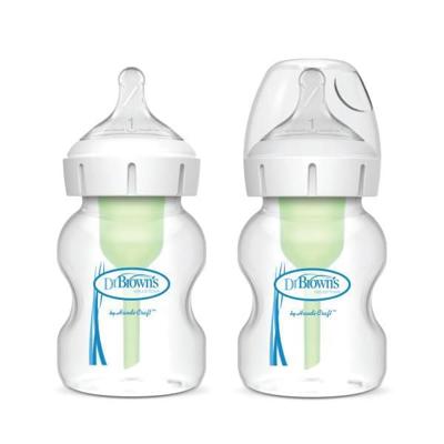 Dr. Browns Natural Flow Anti-Colic Options+ Wide-Neck Baby Bottle, 2x5oz Bottles, Level 1 Nipple, 0m+ - Walmart.ca