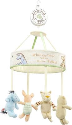 Rainbow Designs Winnie The Pooh Baby Mobile with Rotating Characters & Lullaby - Nursery Cot Decoration - Soothing Sleep Aid with Pooh, Piglet, Tigger