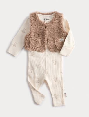 3pc Winnie the Pooh™ Outfit (0-12 Mths) | M&S | M&S