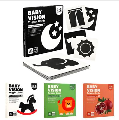 Visual contrast flash cards