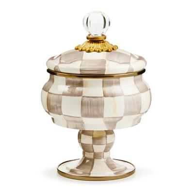 Mocha Check Curiosity Pot | MacKenzie Childs UK