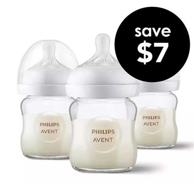 Philips Avent - Natural Glass Bottle -4 oz-3 Pk | West Coast Kids