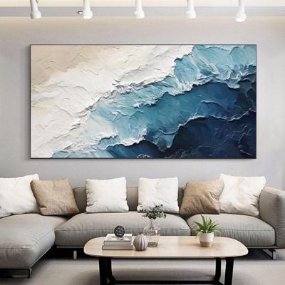 Abstract Hand-drawn 3D Beach Canvas Oil Painting, Original Ocean Texture Wall Art, Large Sea Waves Painting, Modern Boho Home Decor Gift - Etsy Canada