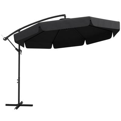 Outsunny 11FT Offset Hanging Patio Umbrella for Backyard, Black - Walmart.ca