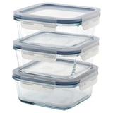 IKEA 365  food container with lid, square/glass, 600 ml (20 oz) - IKEA CA