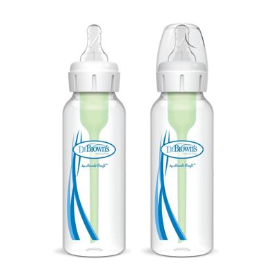Dr. Browns Natural Flow Anti-Colic Options+ Narrow Baby Bottles with Level 1 Slow Flow Nipples, 0m+, 2 x 8oz Bottles - Walmart.ca