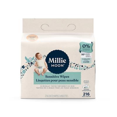 Millie Moon Sensitive Wipes - 3x72 pack, 216 Wipes - 216 ea | Real Canadian Superstore