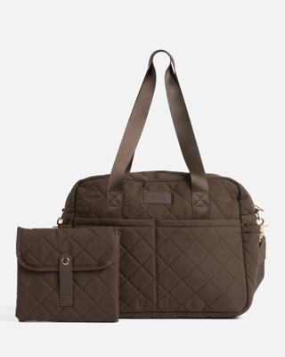 Essentials Bundle Chocolate | Quilted Nappy Bag & Change Mat – Sable Bebe