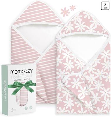 Amazon.com : Momcozy Baby Towel with Hooded - Ultra Soft & Absorbent Large Bath Towel Set for Comfort & Gentle on Babys Skin - Med Thick& Durable -Sh