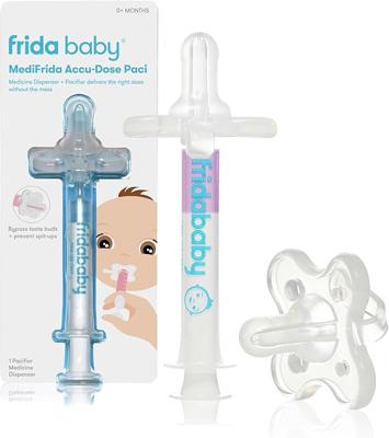 Amazon.com: Frida Baby Medicine Pacifier Syringe, Accu-Dose Paci, Medi Frida Dispenser for Mess & Fuss Free Use, Made in USA : Baby
