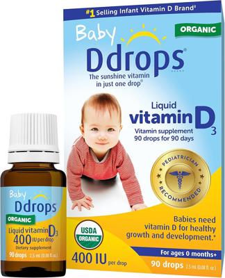 Amazon.com: Ddrops Baby 400 IU, Vitamin D, 90 Drops 2.5mL (0.08 Fl. Oz (Pack of 1)) : Everything Else