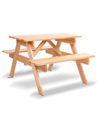 Keezi Kids Outdoor Table and Chairs Picnic Bench Set Children - Natural - Kmart