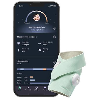 Owlet Dream Sock Wearable Baby Monitor (BM06NMMCJ) - Mint Green | Best Buy Canada
