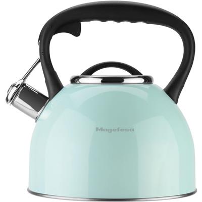 Magefesa Esmeralda Stainless Steel Whistling Tea Kettle - 2.9 Quarts