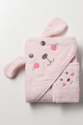 2 Piece Bunny Towel Set Pink | Baby Bathroom | Ackermans