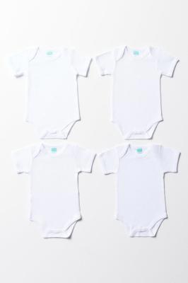 4 Pack Short Sleeve Bodyvests White | Vests | Ackermans