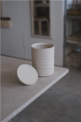 white stoneware storage jar — eleanor torbati ceramics