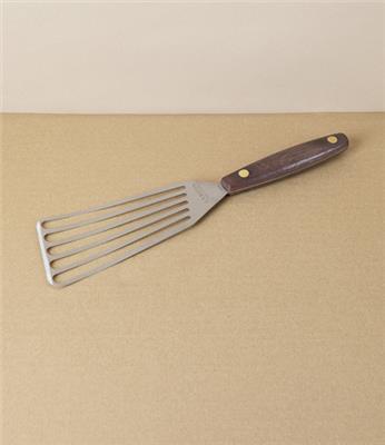 American Fish Slice or Spatula with Walnut Handle, Right Handed