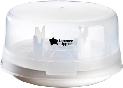 Tommee Tippee Microwave Steam Steriliser for Baby Bottles, Soothers, Breast Pumps and Feeding Accessories, Kills Viruses and 99.9% of Harmful Bacteria