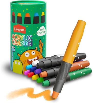 12 Colors Washable Twist Crayons for Toddlers, Hands Clean Silky Travel Crayons for Kids Ages 4-8 Indoor and Outdoor, Non-Toxic, Quick Drying, No Mess