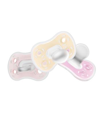 Dr. Browns Advantage One-Piece Silicone Baby Pacifier, Fully Symmetrical Soother, Pink, 0-6m, BPA Free, 3 Pack - Walmart.ca