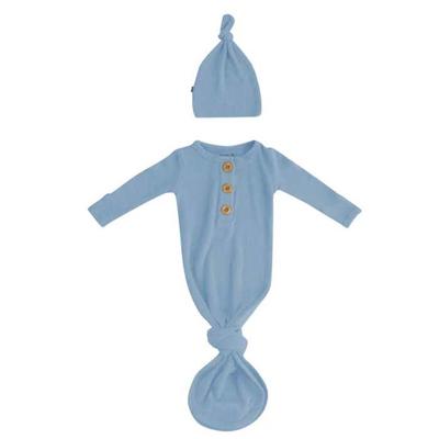 Kyte Baby - Ribbed Knotted Gown & Hat | West Coast Kids