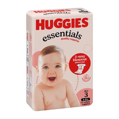 Huggies Essential Nappy Size 3 6-11kg 52 Pack | The Warehouse