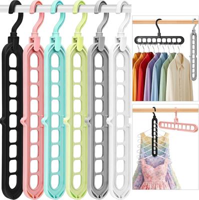 Amazon.com: Closet Organizers and Storage,College Dorm Room Essentials,Pack of 6 Multifunctional Organizer Magic Space Saving Hangers with 9 Holes Sto