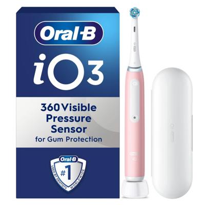 Oral-B iO3 Blush Pink Electric Toothbrush + Travel Case | Official Oral-B UK Store
