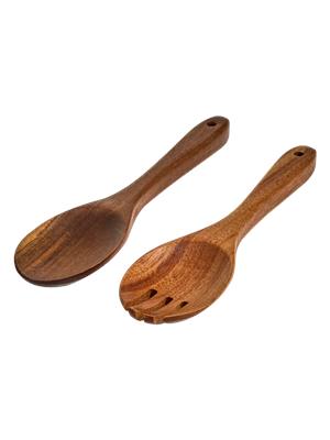 2-Piece Dark Wood Utensil Set 26.3x6.8cm – PEP Online