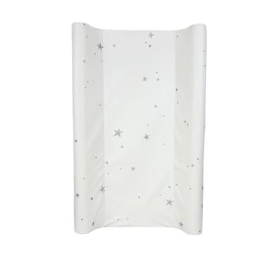 BabyDam Luxury SuperMax Anti-Roll, Wedge Baby Changing Mat - Easy to Clean - 70 x 45cm Star Grey/White