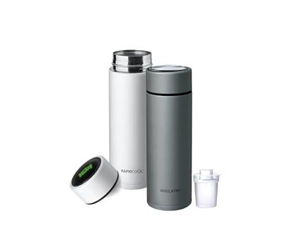 Nuby RapidCool Portable Baby Bottle Maker Twin Pack - Formula Feed in 2 Minutes | Ideal for Travel Bottles and Night Feeds | Includes Milk Powder Disp