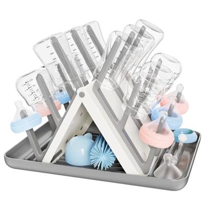 Large Baby Bottle Drying Rack, Space Saving Countertop Holder Organizer