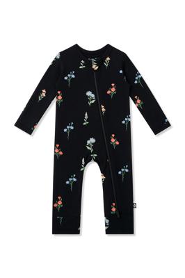 Kyte Baby Long Sleeve Zippered Romper (Midnight Wildflower) - babyandme.ca – babyandme.ca Kelowna Store