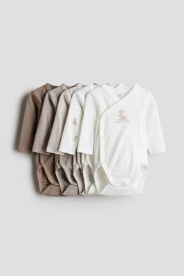 Giraffe-  5-pack Wrapover Bodysuits for kids | H&M CA