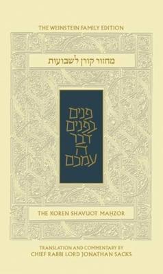 The Koren Sacks Shavuot Mahzor - UK Edition: Amazon.co.uk: Jonathan Sacks: 9789653018228: Books