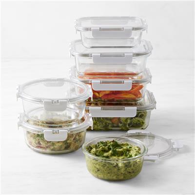 Hold Everything Glass Food Storage Set, 14-Piece | Williams Sonoma