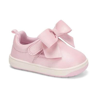 Stride Rite Baby Kamila (Infant/Toddler) First Walker Shoe, Pink Shimmer, 3 US Unisex