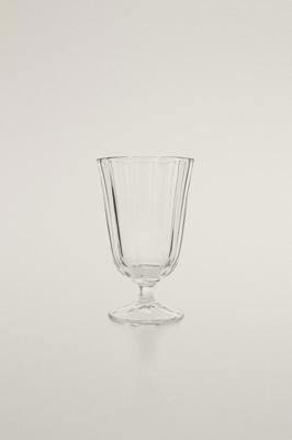 RAISED FACETED WINE GLASS - Transparent | ZARA United States