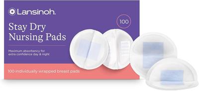 Lansinoh Stay Dry Disposable Nursing Pads, Soft and Super Absorbent Breast Pads, Breastfeeding Essentials for Moms