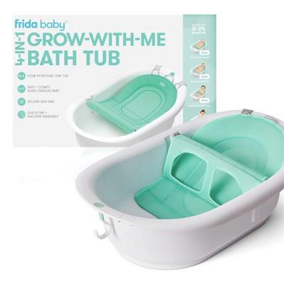 Frida Baby 4-in-1 Grow-With-Me Bath Tub: Drain Plug, Infant Head Support, Newborn Sling, Non-Skid Feet : Target